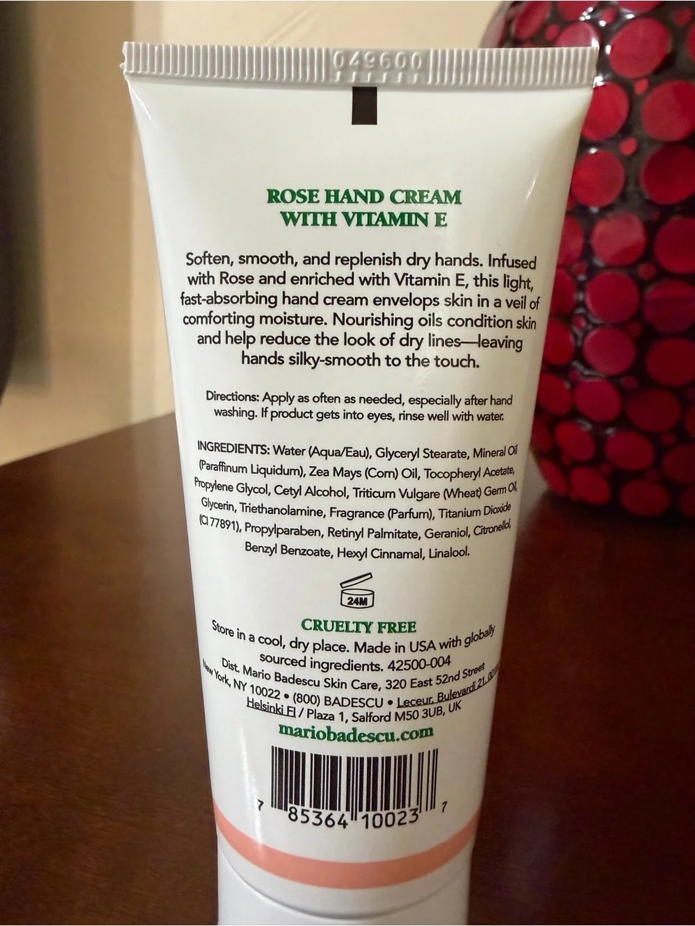 Mario Badescu Rose Hand Cream with Vitamin E 3 oz